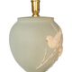 Matt green table lamp and birds in relief