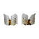 Pair of wall lamps Murano Leaves, Italy, 1970