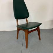 Chaises de salle à manger vintage en teck à dossier haut, design danois norvégien Bruk Sorheim