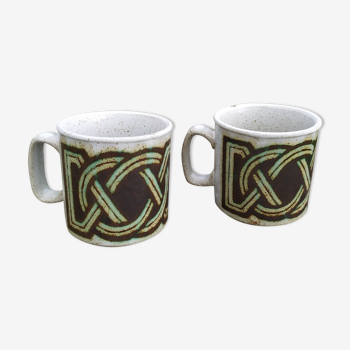 2 mugs vintage Dunoon motif celtique