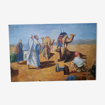 Oil on orientalist canvas