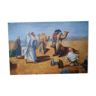 Oil on orientalist canvas