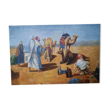 Oil on orientalist canvas
