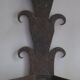 Pair of mid century Brutalist patinated iron wall lights, 1950s-60s