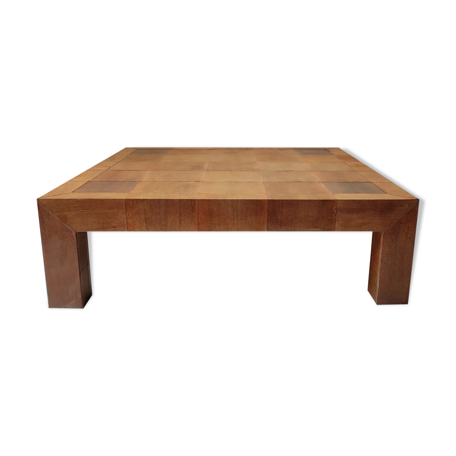 Leather coffee table 70s