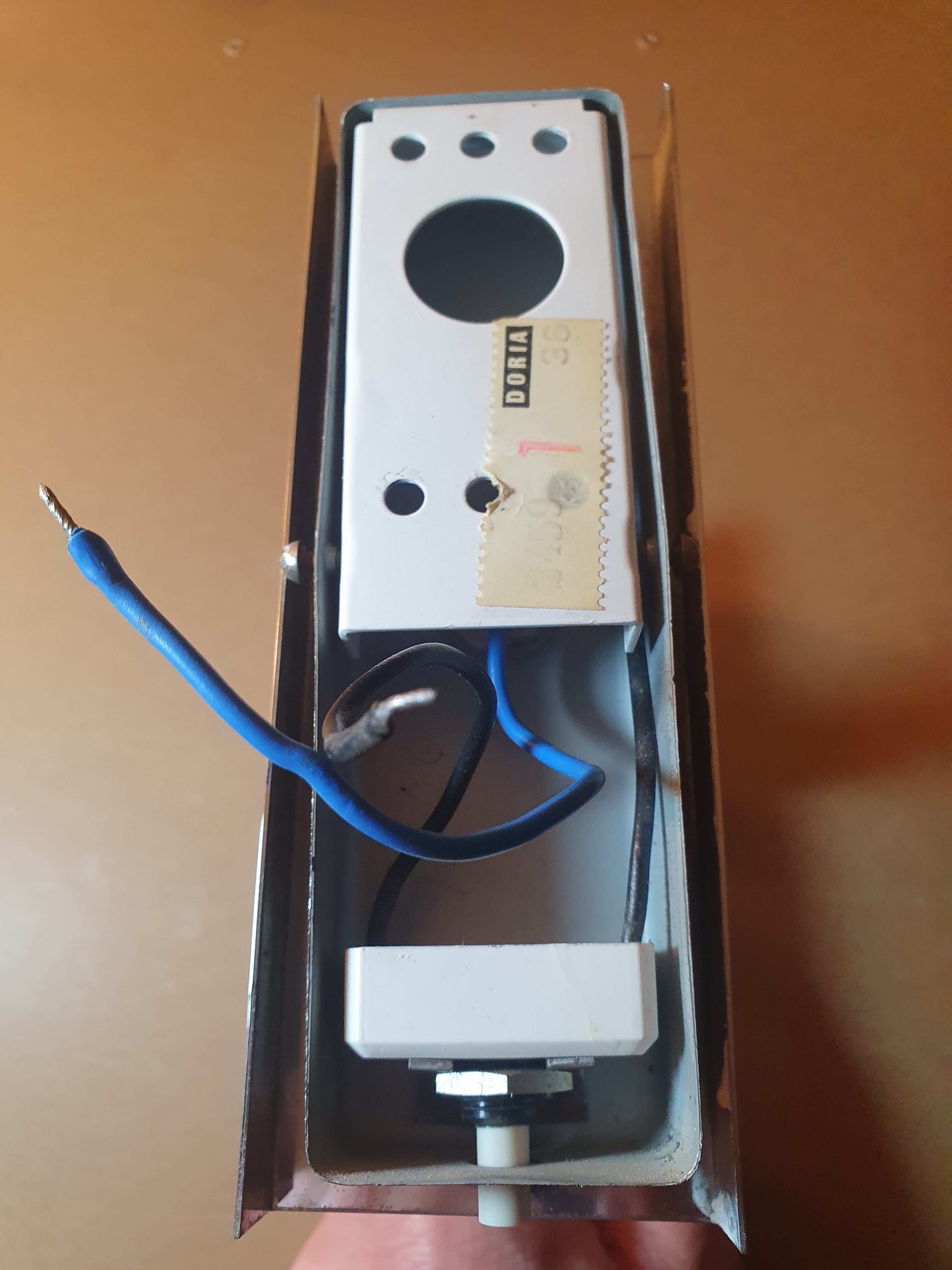 Pair of space age wall lights by Doria Leuchten