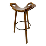 Brutalist bar stool by Carl Malmsten