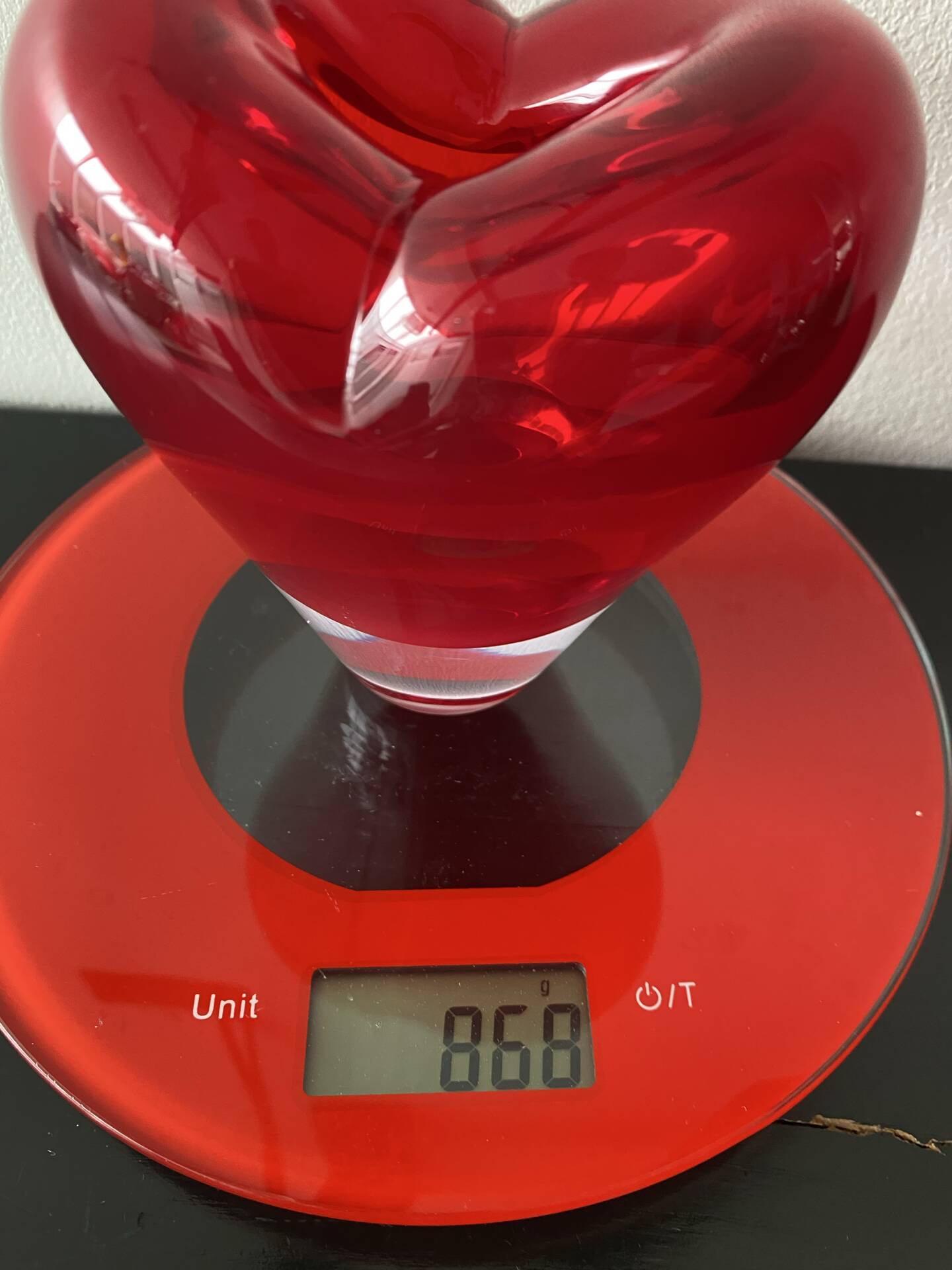Red Heart Vase Murano attributed to Salviati by Maria Christina Hamel
