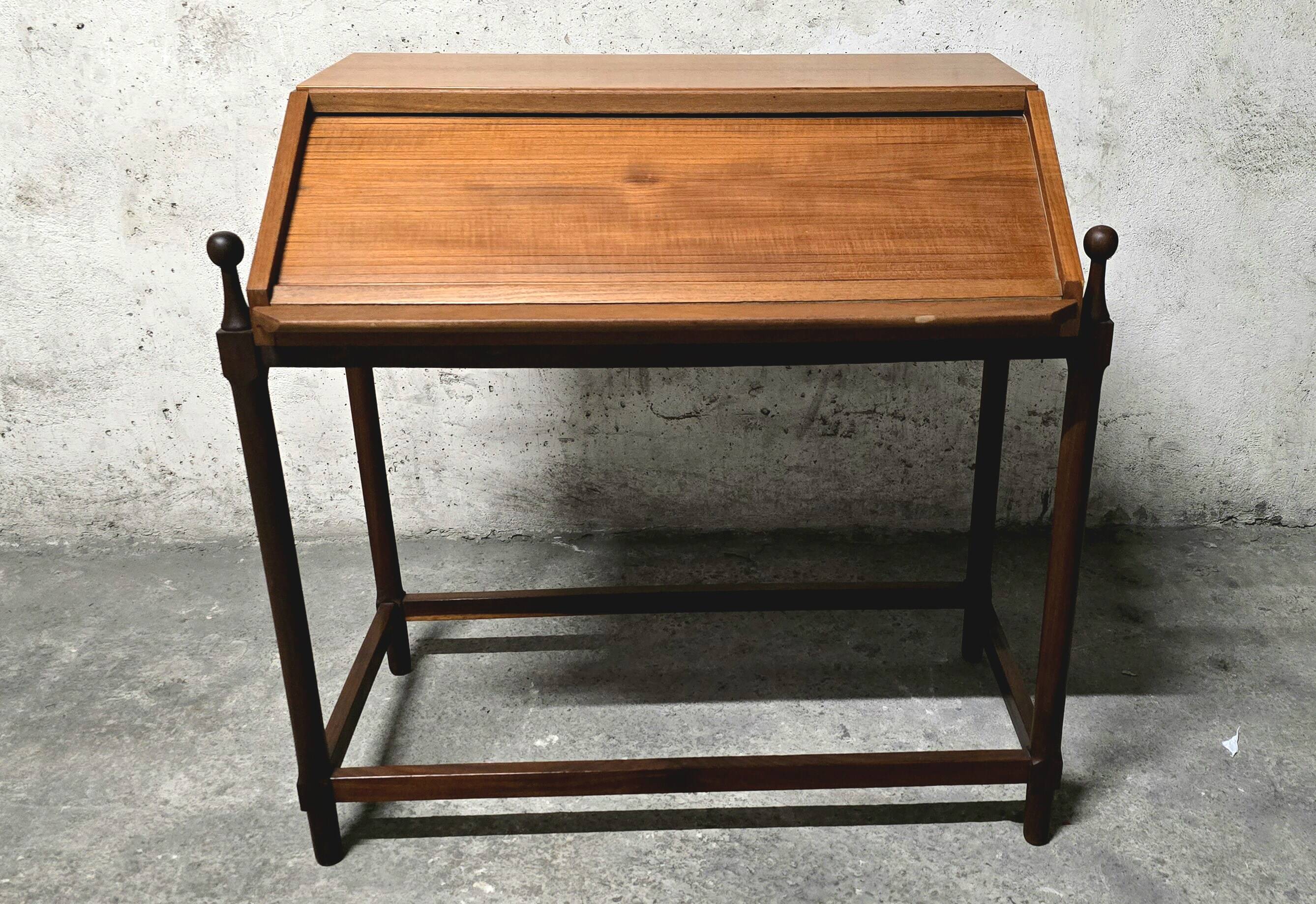 Modernist teak secretary by Fratelli Proserpio, Italy, 1960