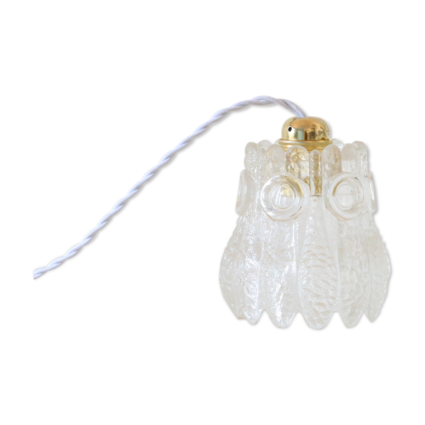 Thick glass hanging lamp