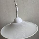 Suspension of the 80s in perforated white metal