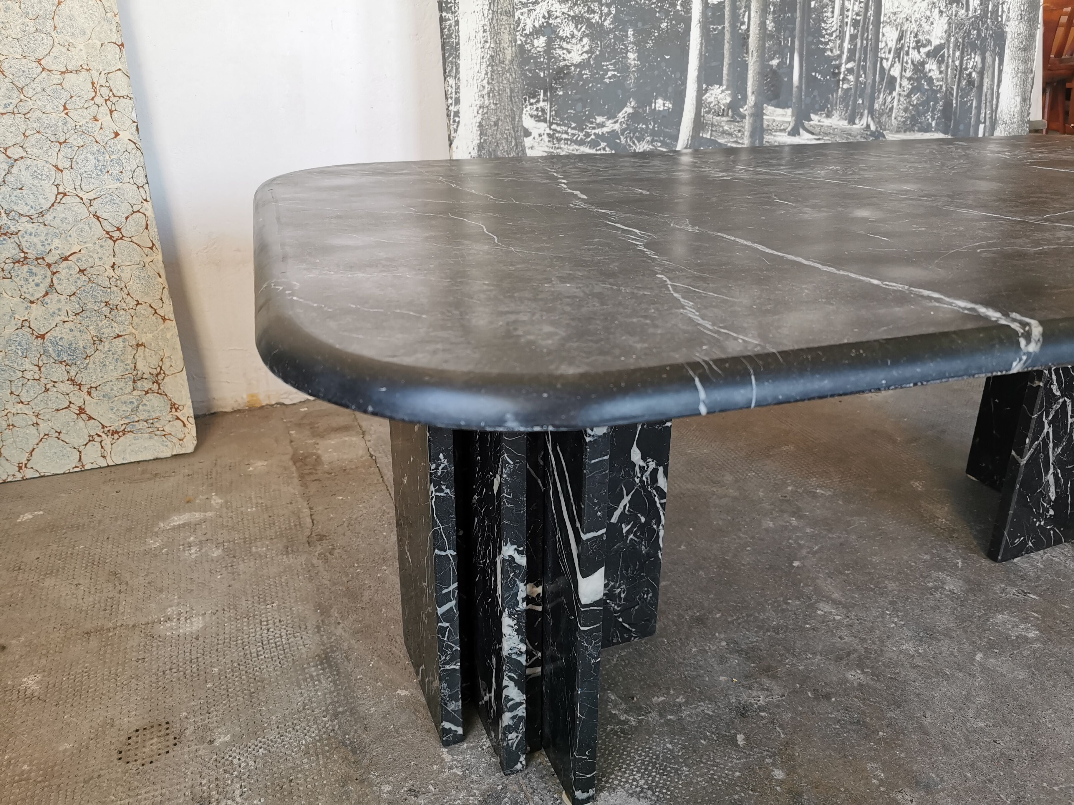 Black marble coffee table