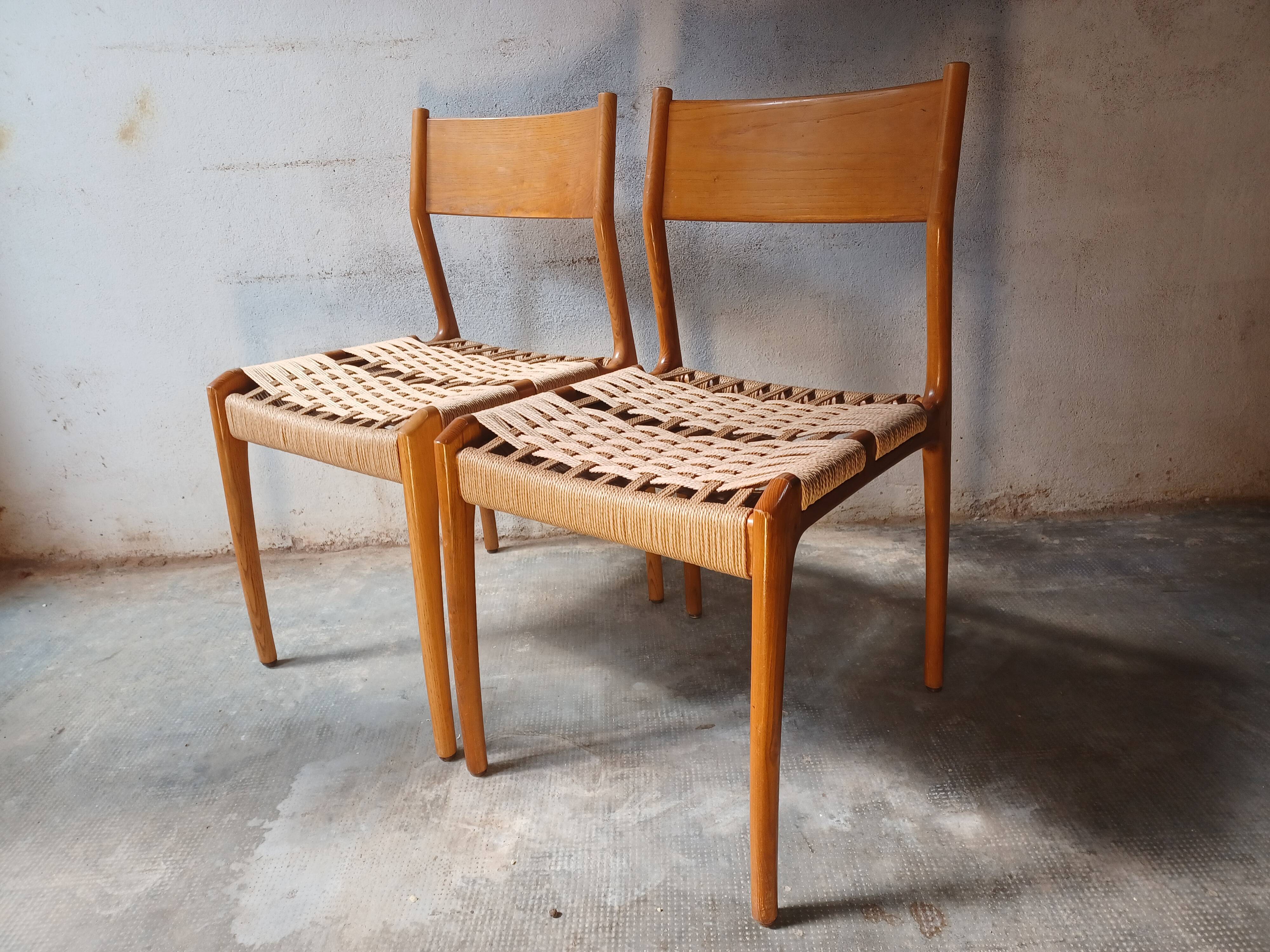 Pair of chairs , Consorzio Sedie Friuli , 1960