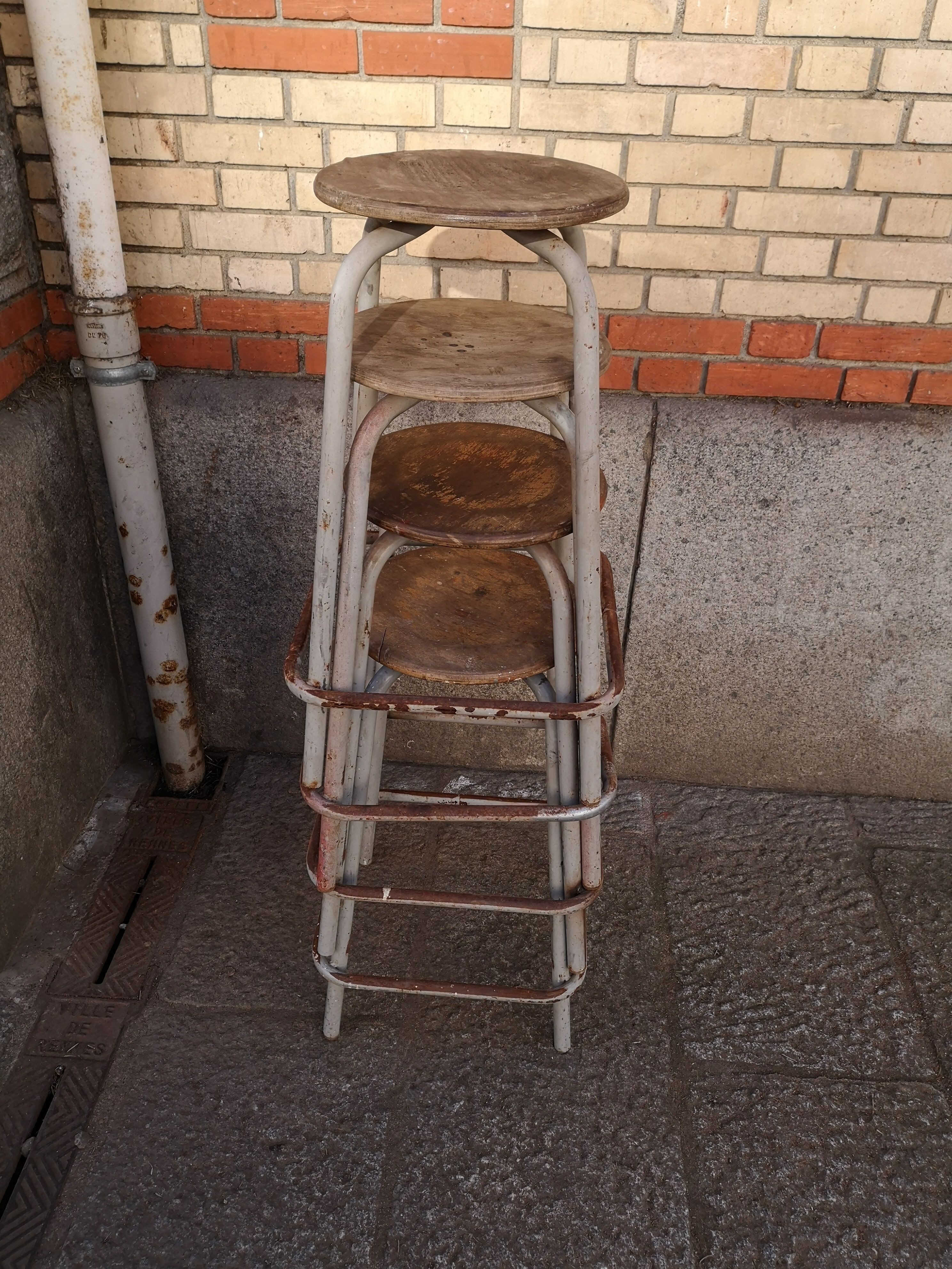 3 workshop stools