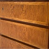 Teak desk Omann Jun, model 77, Denmark, 1960s. After restoration.