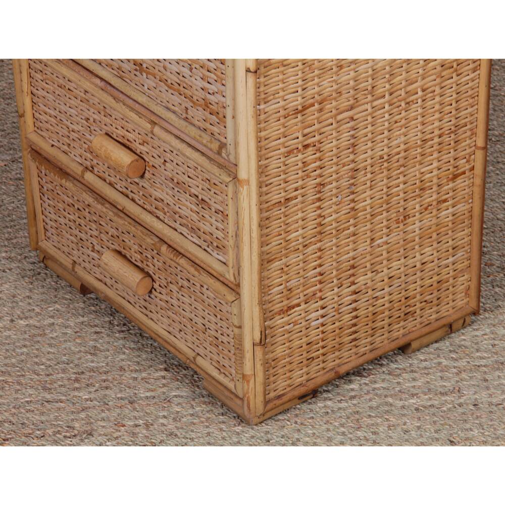 Vintage 1960s rattan and bamboo storage