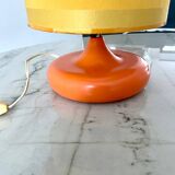 Vintage orange ceramic table lamp 1970
