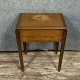 Art Deco period worker in amboine and mahogany magnifying glass
