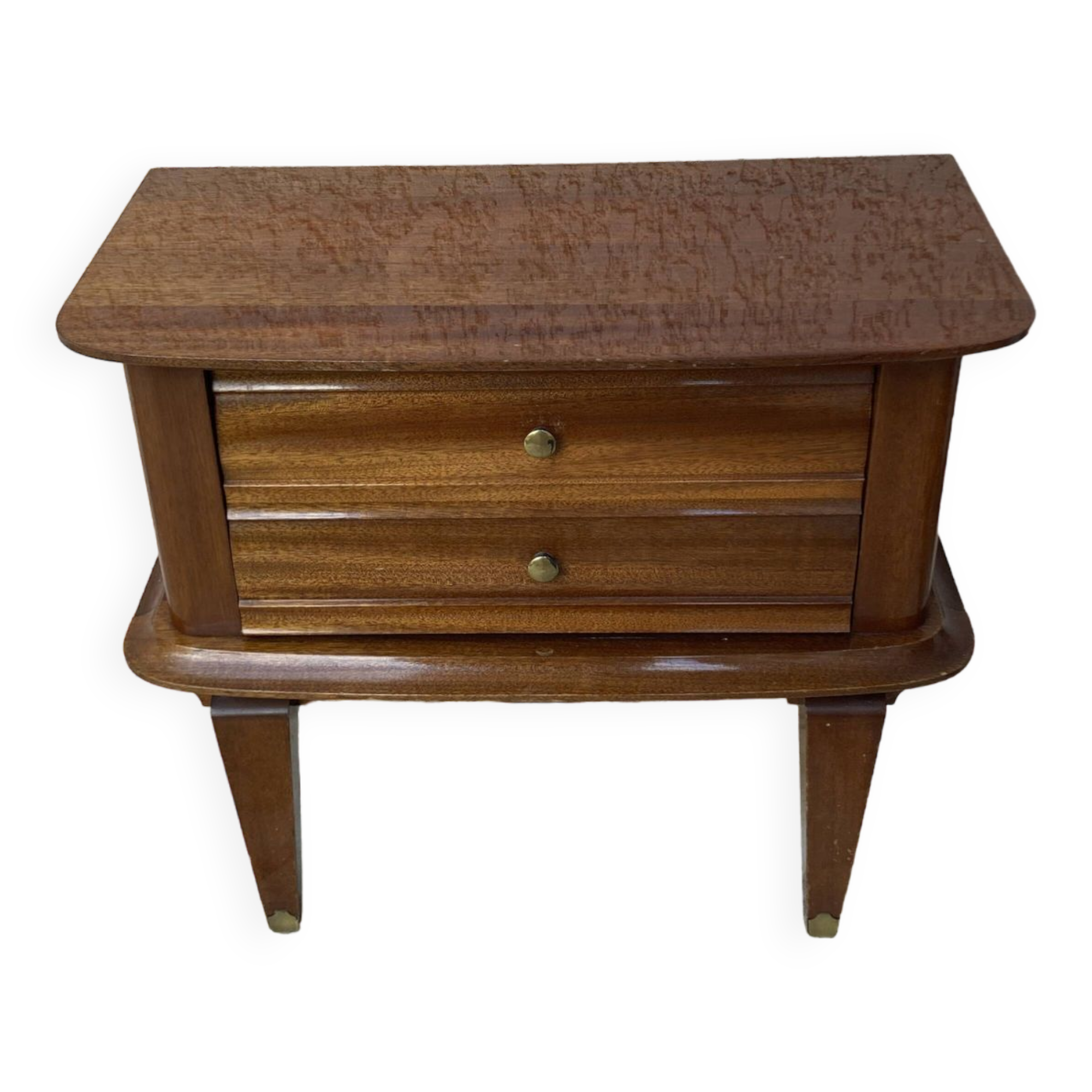 varnished rosewood bedside table