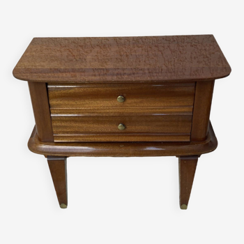 Varnished rosewood bedside table