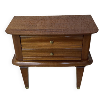 Varnished rosewood bedside table