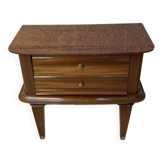 varnished rosewood bedside table