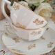 Lot of 4 Limoges gold flower gold coffee cups and cups