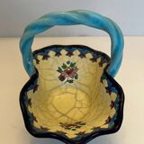 Small Longwy enamel basket