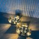 Set of rare chrome table lamps by Goffredo Reggiani