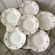 set of 6 hollow plates Digoin Sarreguemines small flowers 50s