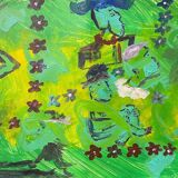 Voodoo Art White Haiti Acrylic Vaudun Art Brut Animism