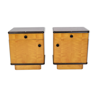 Pair of mid-century czechoslovakia  bedside tables,1960's.