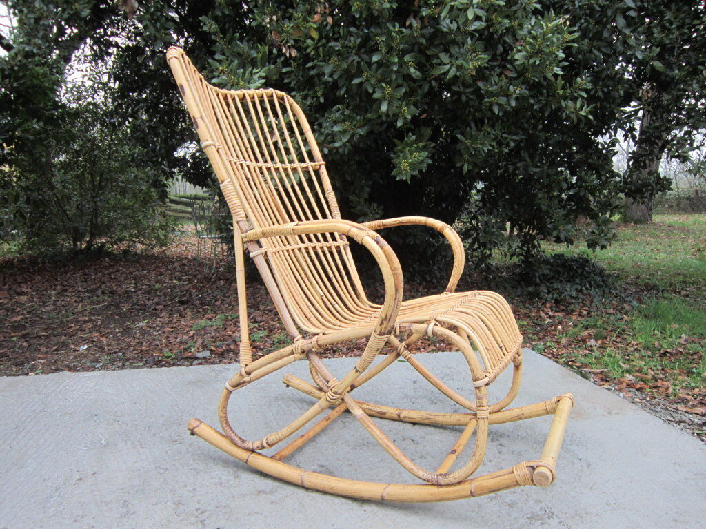 Rocking rattan 60s