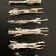 6 various animal shaped knife holders in silver metal