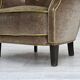 1960s, Danish armchair, original green furniture velour.