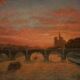 P. Druard: Sunset over Paris and Notre-Dame