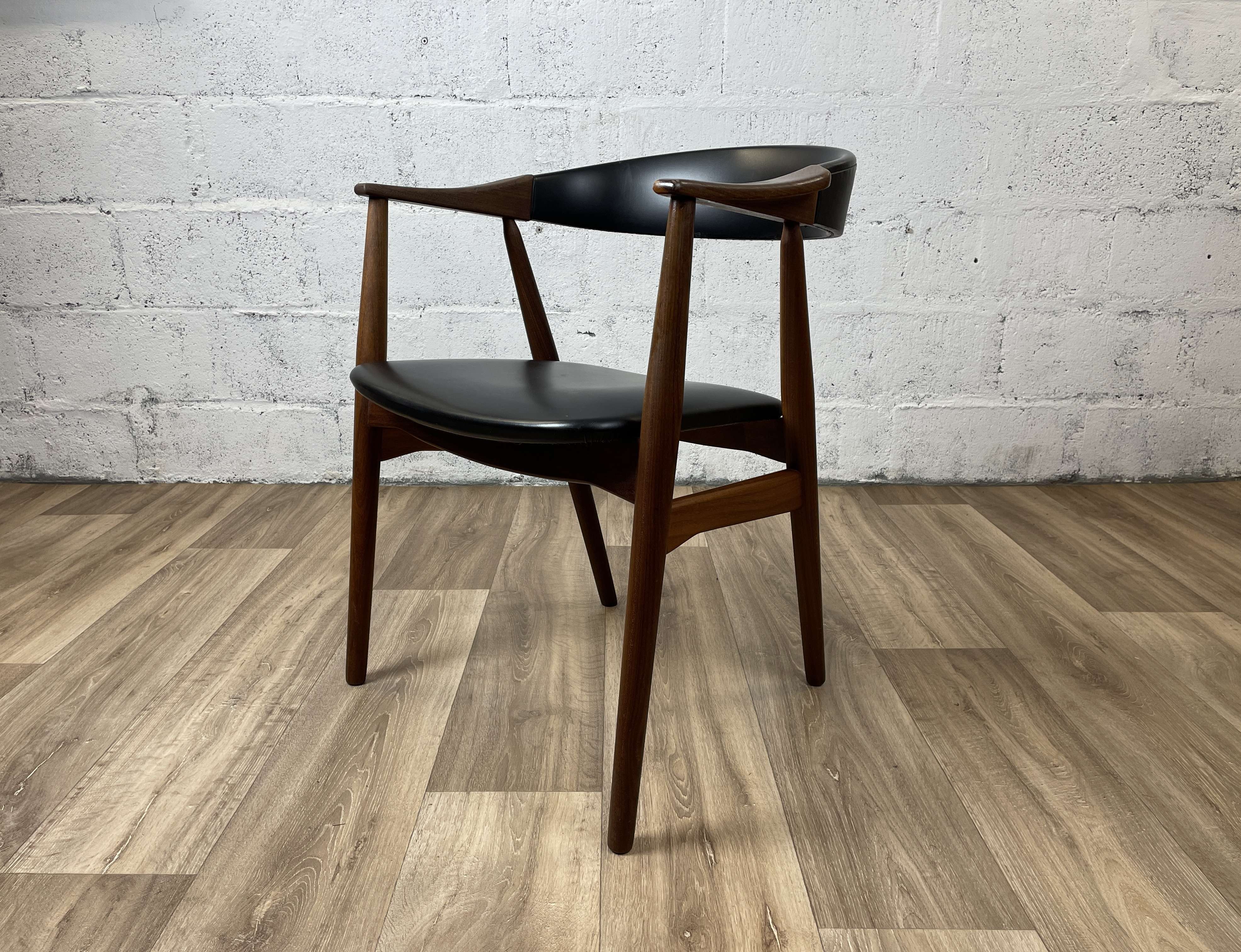 Vintage Scandinavian teak armchair model 213 by Th Harlev for Farstrup Møbler, 60s