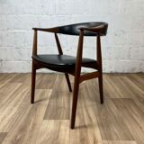 Vintage Scandinavian teak armchair model 213 by Th Harlev for Farstrup Møbler, 60s