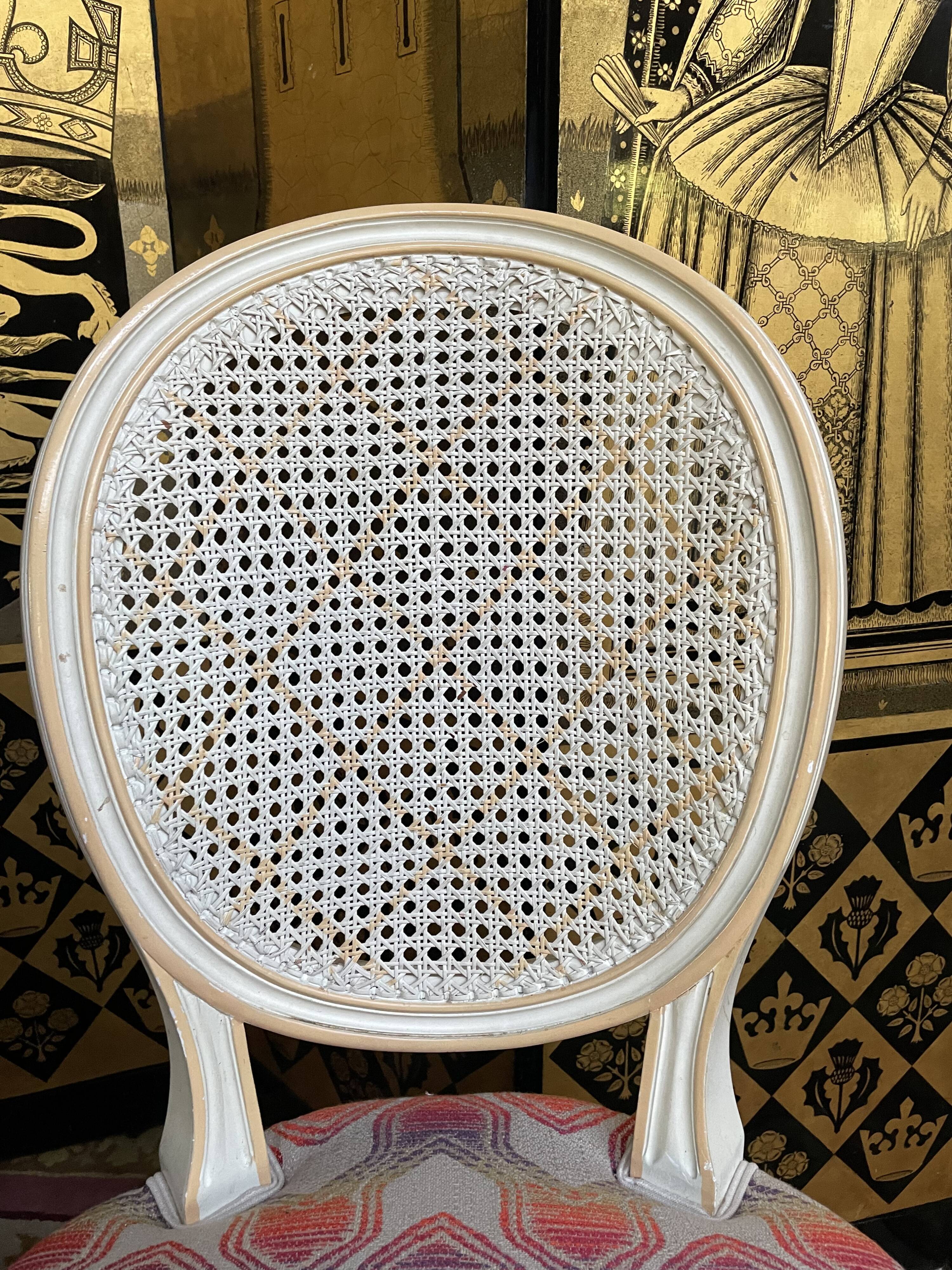 4 chairs louis XVI style medallion