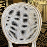 4 chairs louis XVI style medallion