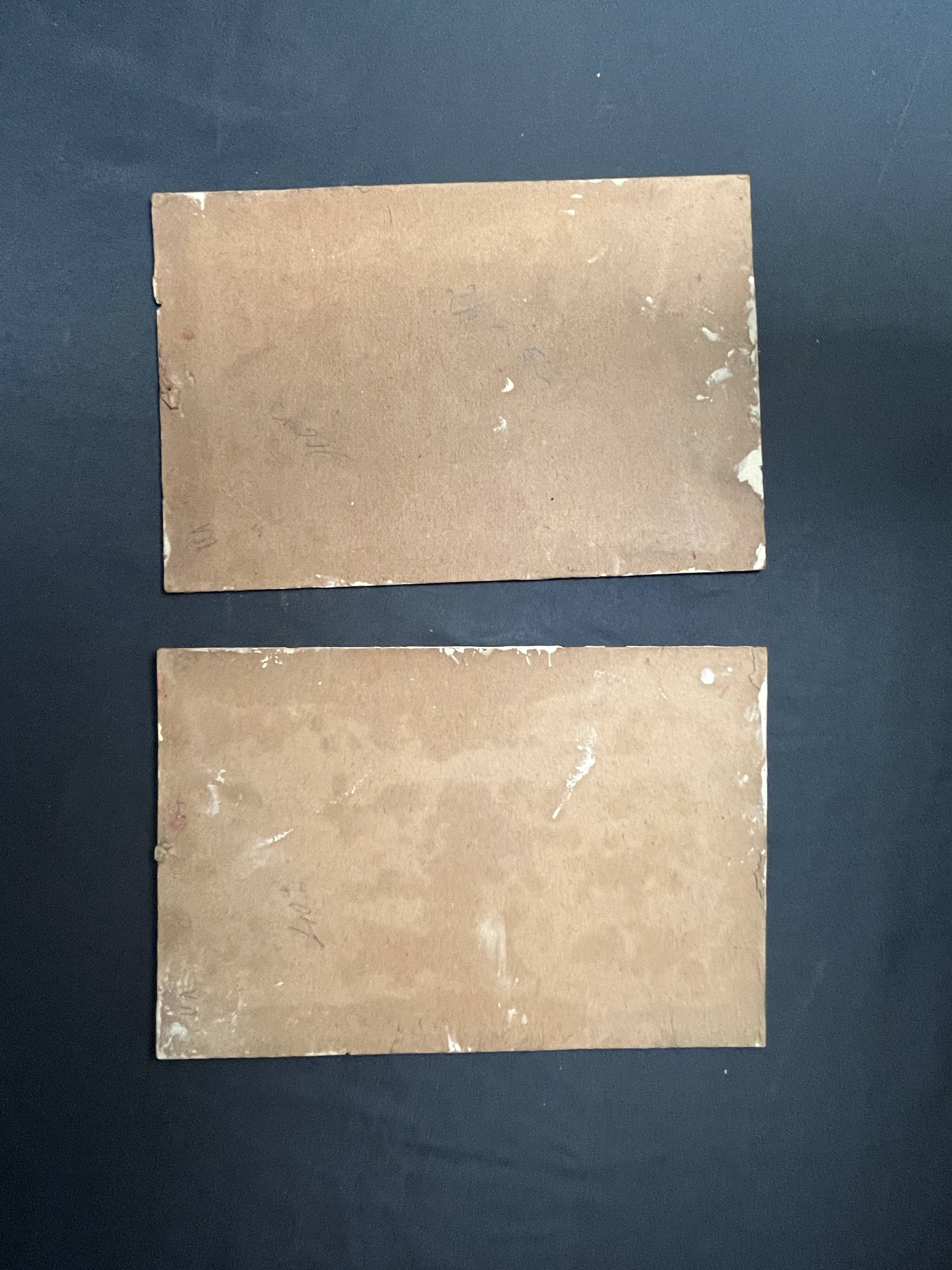 Oil on panel, pair of signed bouquet frames, early 20th century