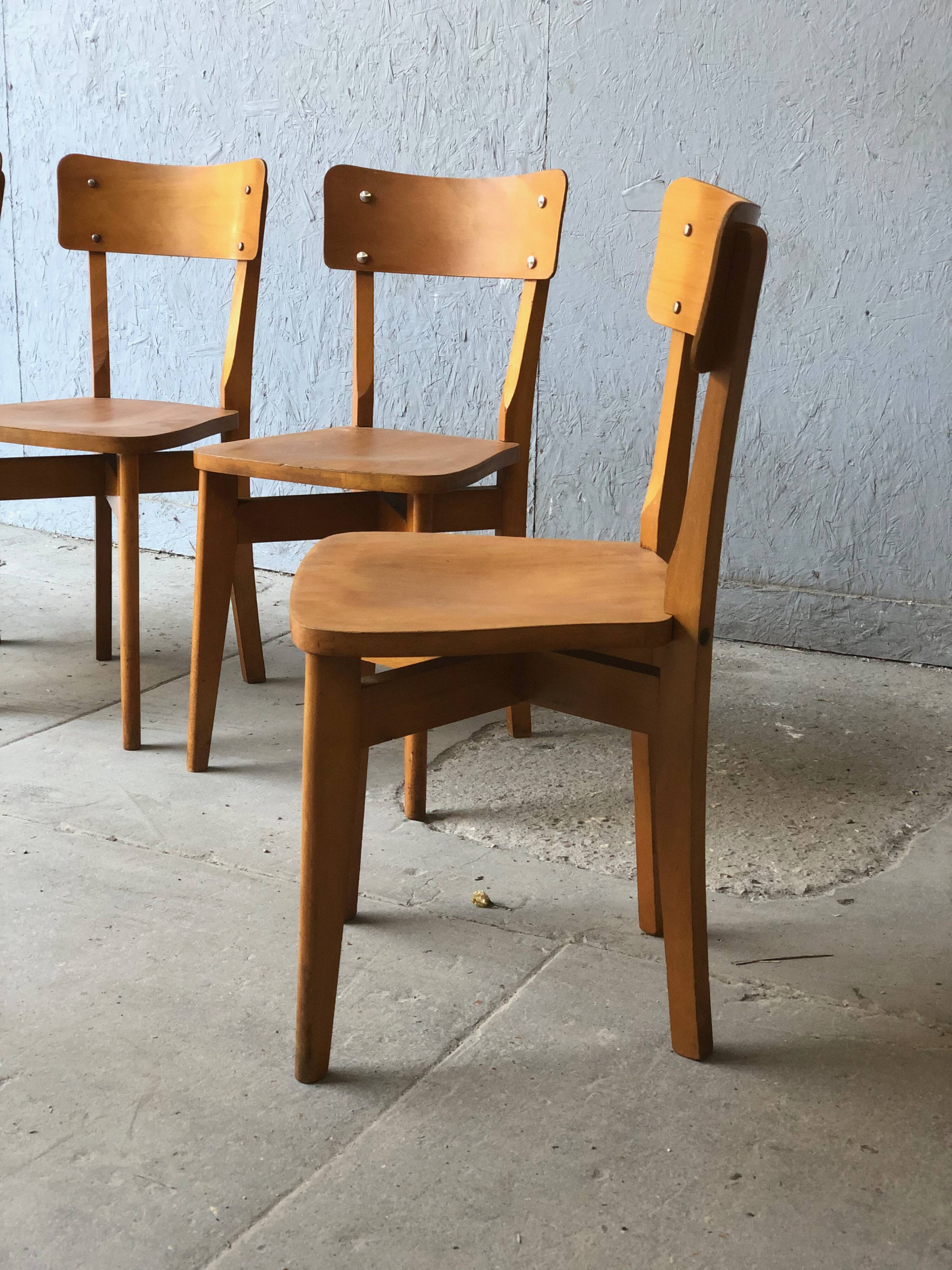 Set de 4 chaises bois Luterma