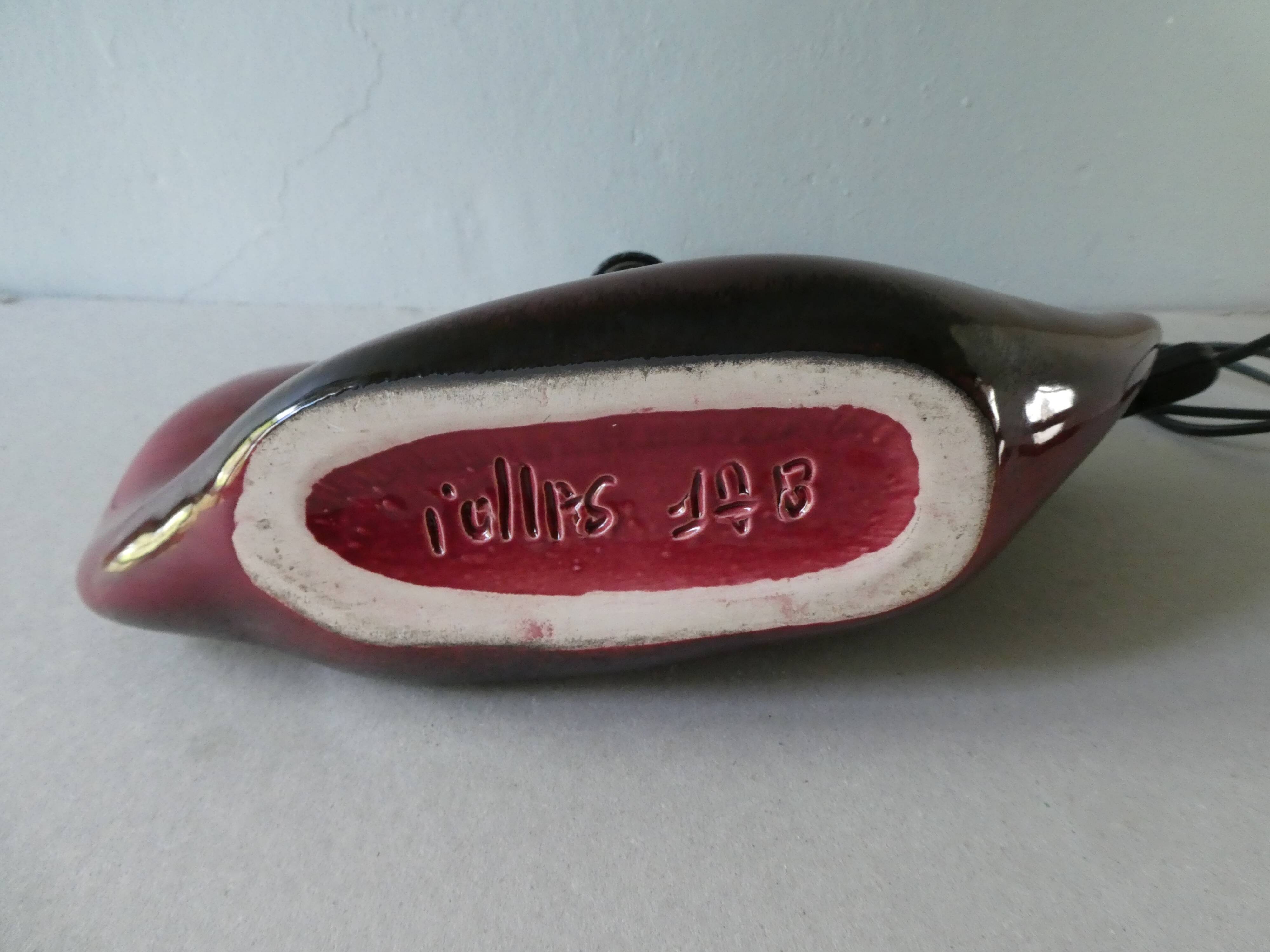 Ceramic lamp shape lens, Idlas, 70s