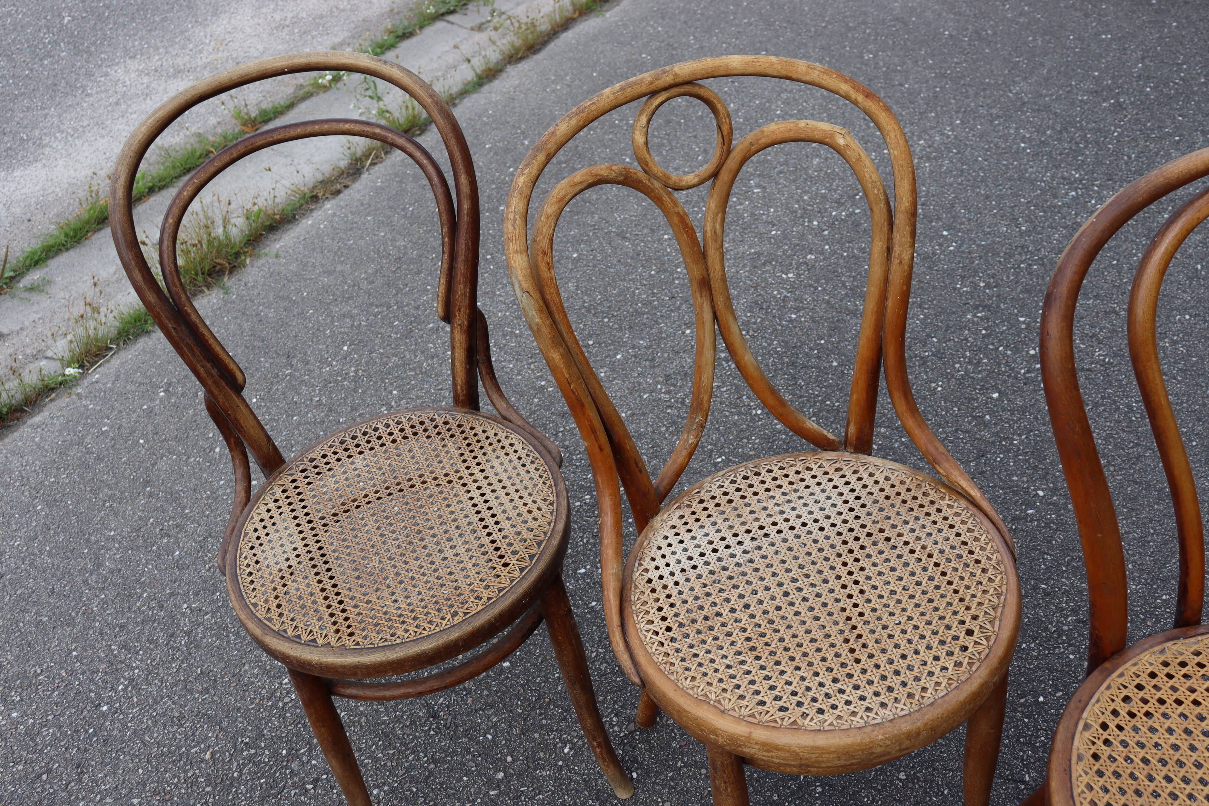 Series 8 mismatched bistro chairs