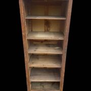 1920s fir curtain file cabinet