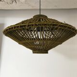 Vintage rattan hanging lamp