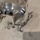 Silver-plated metal sugar bowl by Christofle silversmiths, Marly rocaille pattern