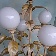 Lampadaire Hollywood Regency 5 globes, années 70