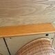 Oak/ratten table in the style of Vivai del Sud Italy, circa 1970.