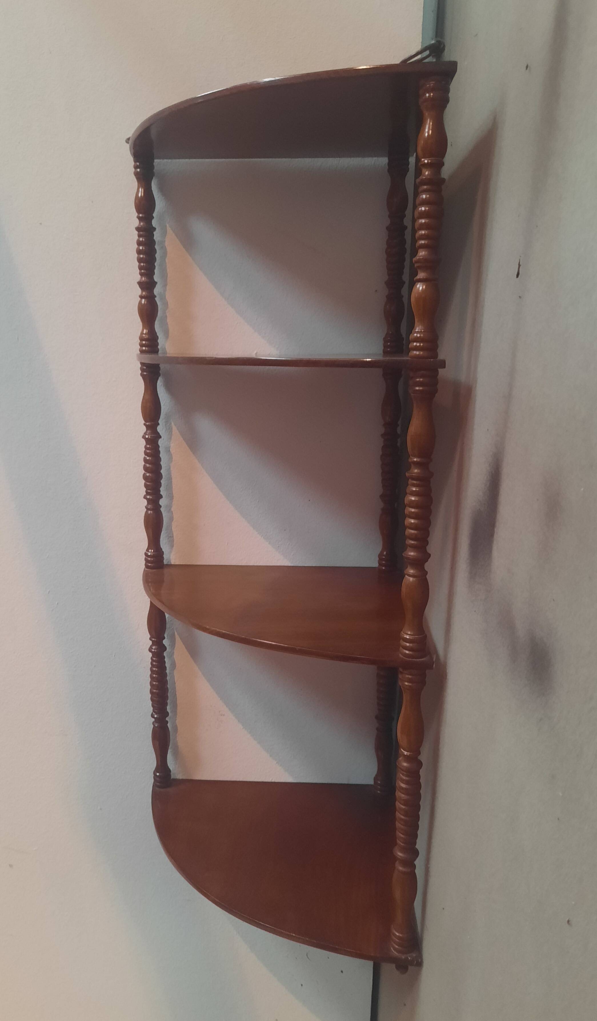 Etagere murale de coin à 4 plateaux